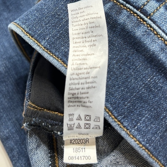 Spanx Distressed Ankle Skinny Jeans Medium Wash Size Small - Picture 7 of 12